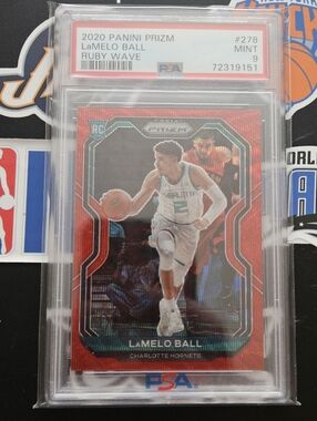 Panini Ruby Wave LaMelo Ball Red and Teal Refractor Card